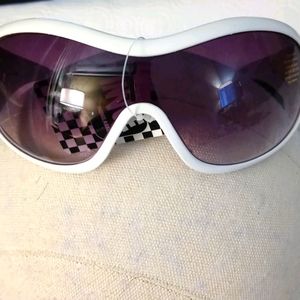 White fashion sunglasses